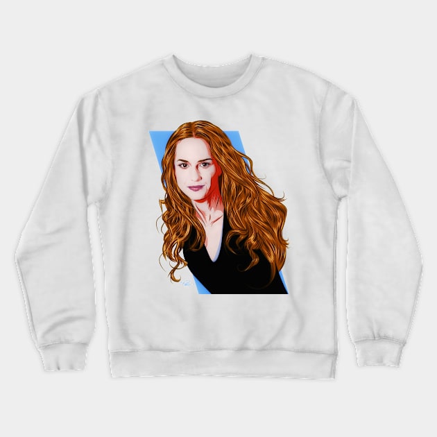 Holly Hunter - An illustration by Paul Cemmick Crewneck Sweatshirt by PLAYDIGITAL2020